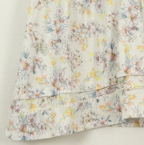 Hint of Mint Floral Tank Flowy Lace - Size L - Picture 5 of 5